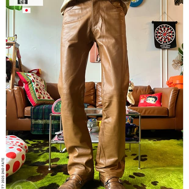 1990s FICCE Real Lambskin Leather Pants