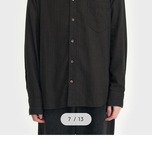벨리에 치코 셔츠 - 블랙 멀티 스트라이프 105(05)