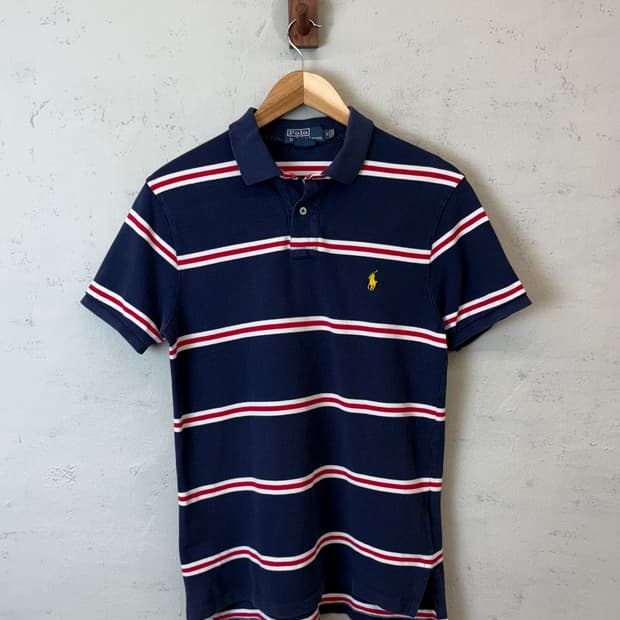 폴로랄프로렌 빈티지 스트라이프 반팔 카라티