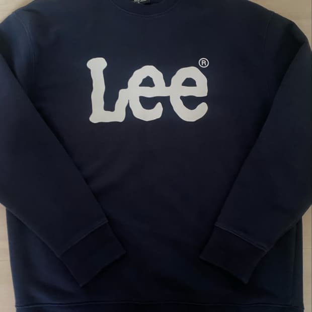 Lee 빅로고 네이비 맨투맨