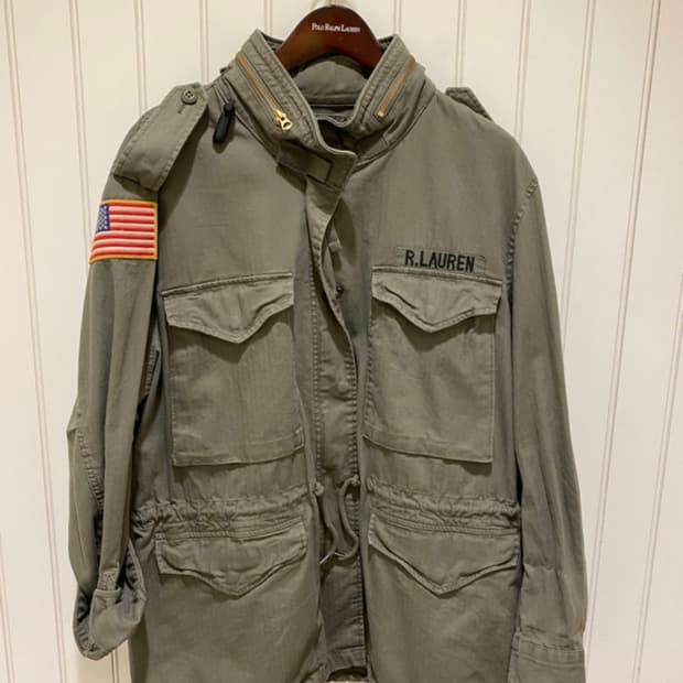 폴로랄프로렌 성조기 밀리터리 야상 S