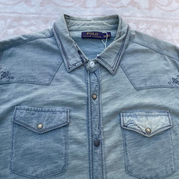 폴로랄프로렌 퍼플라벨 웨스턴 셔츠