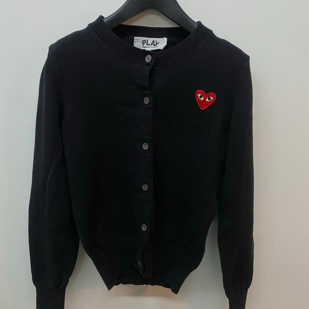 꼼데가르송 PLAY 블랙 가디건 S