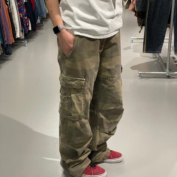 빈티지 y2k 카모플라주 카고 팬츠