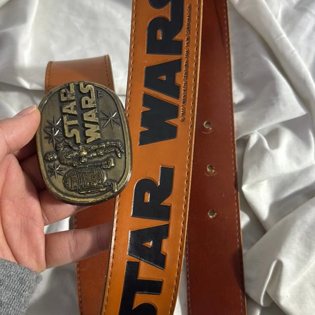 1977 fox film 스타워즈 캐릭터 엠보 레더 벨트