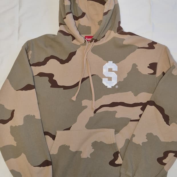 슈프림 $ 후드 스웨트셔츠 데저트 카모 - 24SS XL