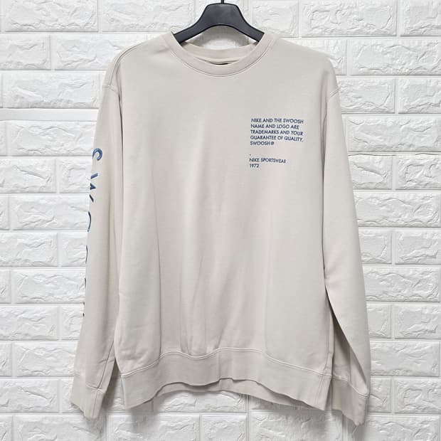 택포// 나이키 스우시 맨투맨 XL 아이보리