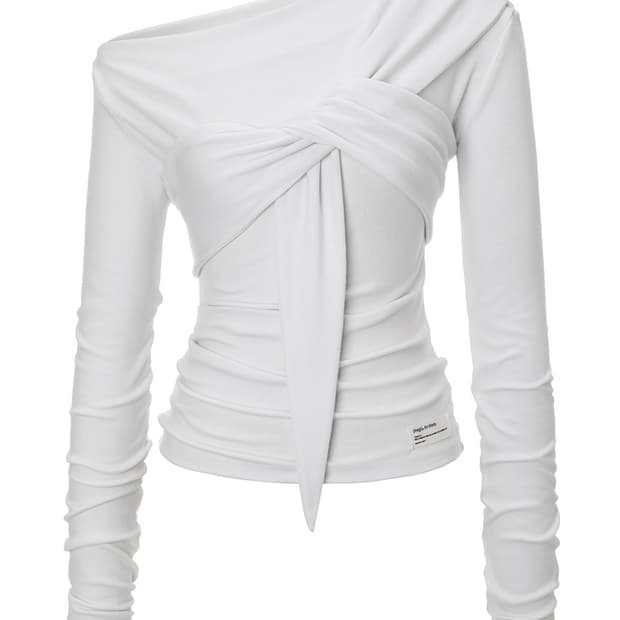 INEGI Drape Flow Tie Long Sleeve (white)