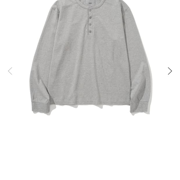 시도 아머고트 헨리넥 롱슬리브 멜란지그레이 1사이즈