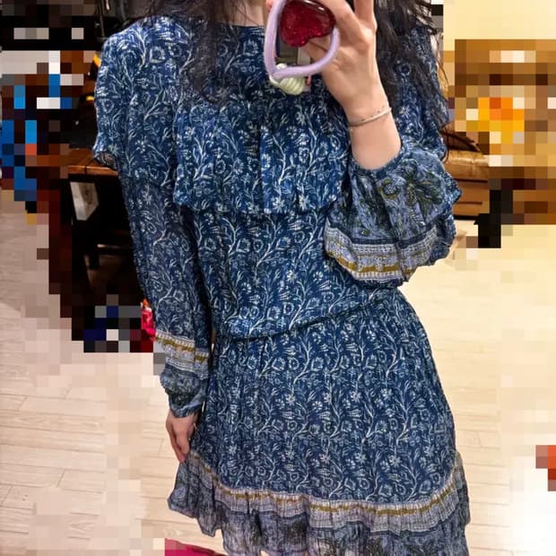 44 마른55 텍달린 새상품 바네사부르노 정가90만 에스닉 원피스 마쥬