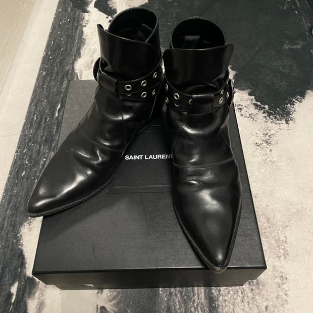 생로랑 14ss 웨스턴 버클 조드퍼 부츠 42