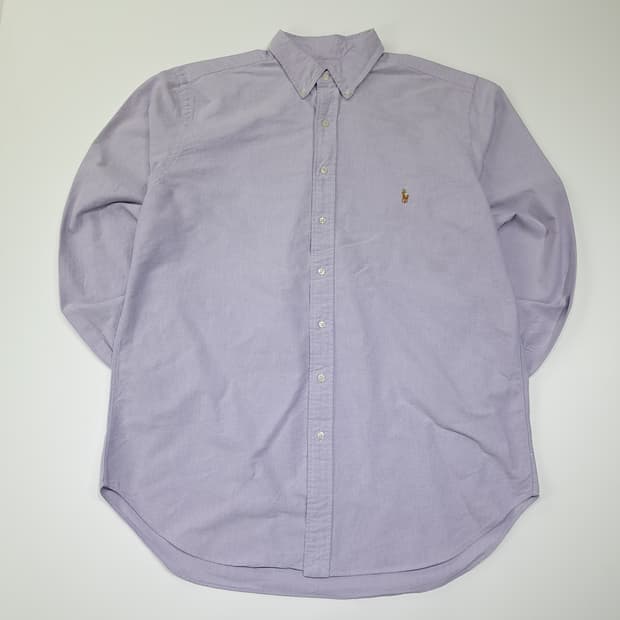 CL595 LT 폴로 90s 코튼 멀티포니 버튼다운 라벤더 셔츠 남방
