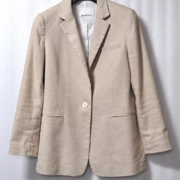 빈폴/여성원버튼린넨혼방자켓(사이즈55반)