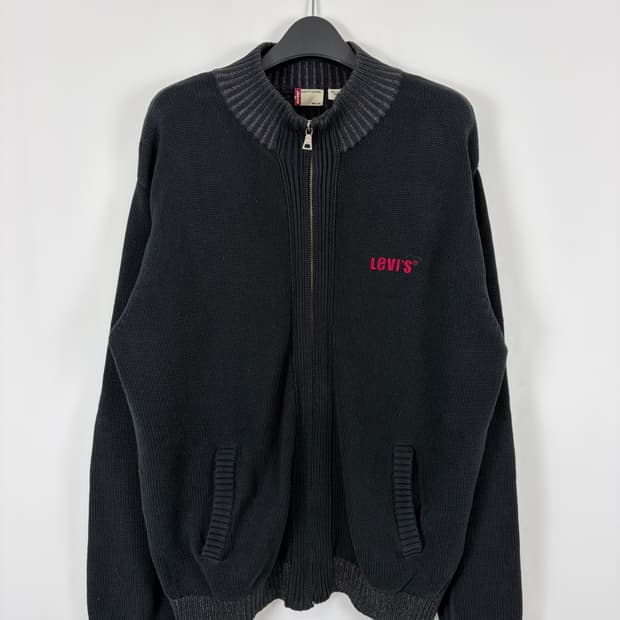 a8) 리바이스 빅로고 헤비니트집업
