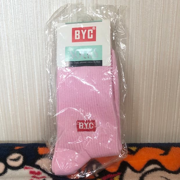 BYC/백양양말/BYC핑크/골지양말/BYC올드삭스 24cm