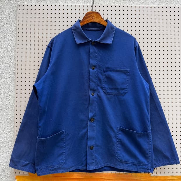 1980s FADED WASHED INK BLUE 빈티지 프렌치워크자켓