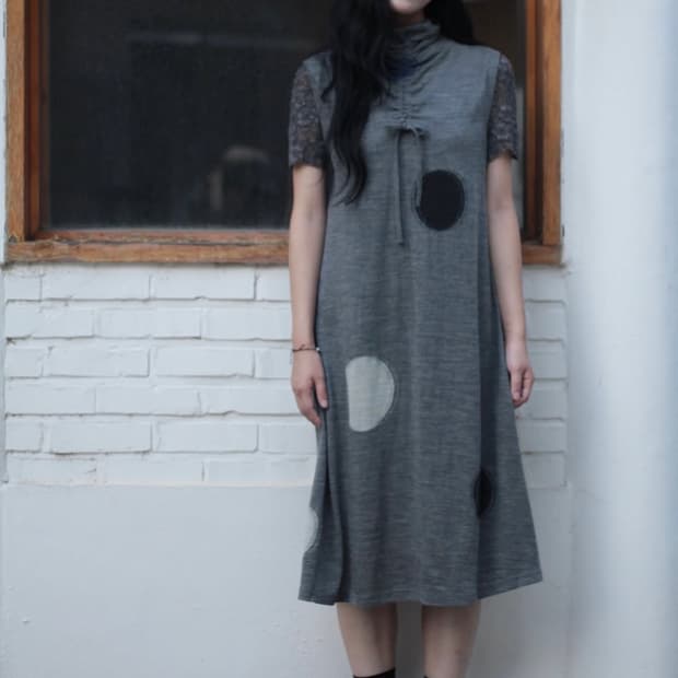 Polka Dot Ruched Dress