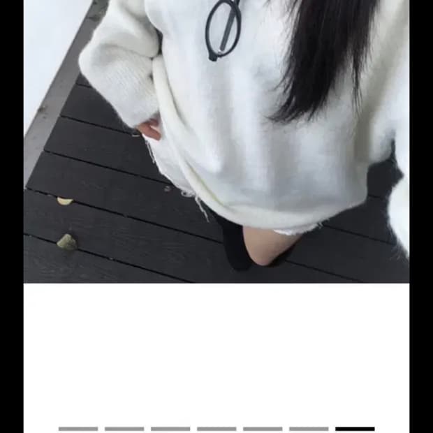 아워캐비넷 vonie 니트 네이비