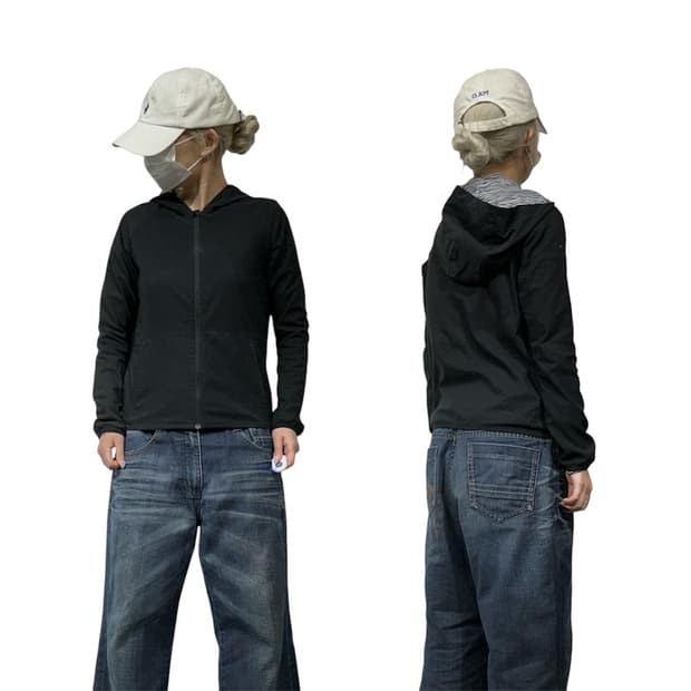 나이키 블랙 후드 바람막이 자켓 S