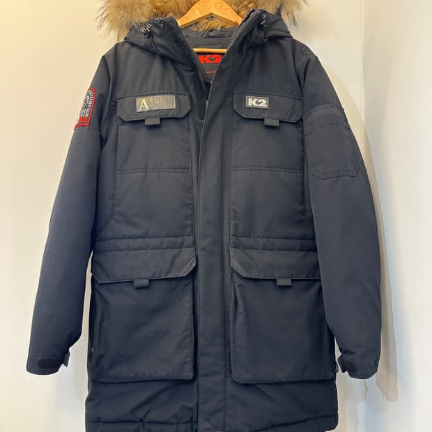 100) k2 알파인 팀 오리털 패딩 블랙