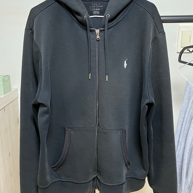 폴로 블랙 후드집업 판매
