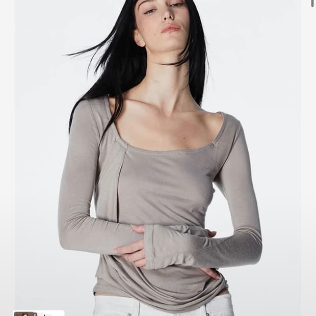  2000아카이브스 KAIA DRAPED TOP (MOCHA)