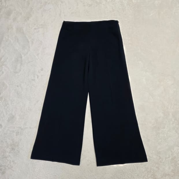 (0)여성 띠어리 와이드 슬랙스 팬츠 여름 네이비