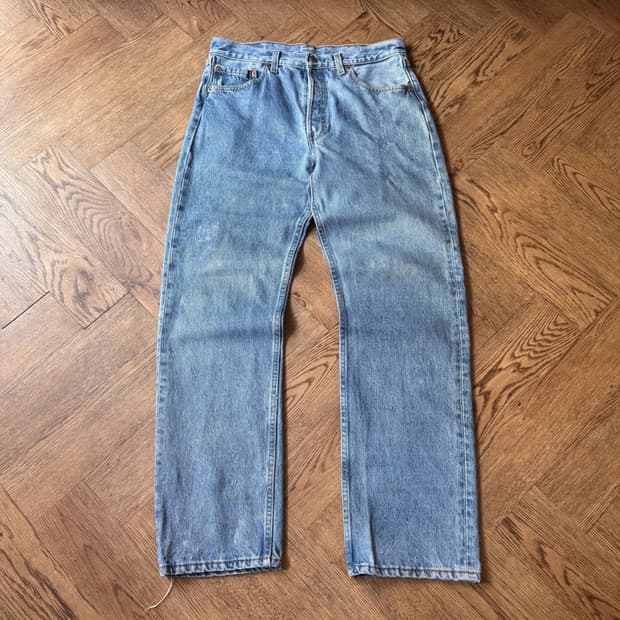 [33]90's 리바이스 Made In USA 501 리페어드 데님 팬츠