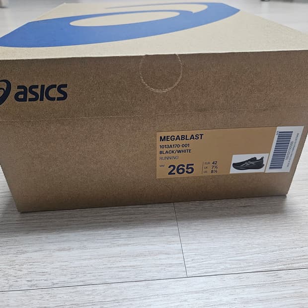 아식스 메가블라스트 블랙 265 새상품