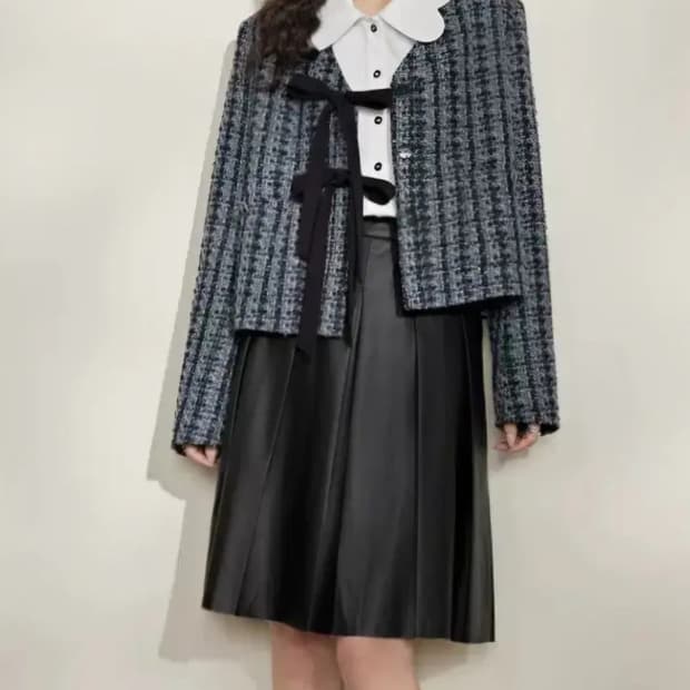 쿠오세 리본 트위드자켓