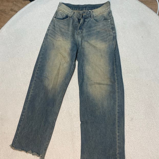Washed Denim Pants