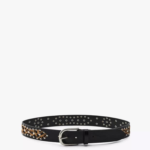 zara 자라 애니멀 프린트 레더 벨트