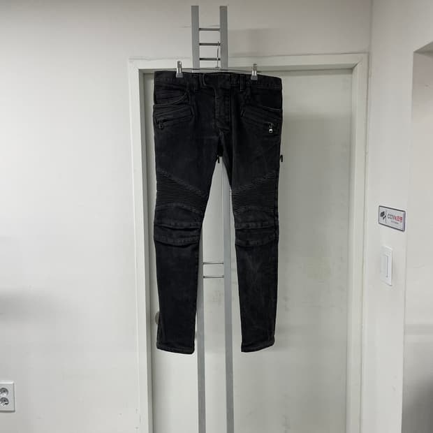 발망 흑청 바이커 팬츠 31