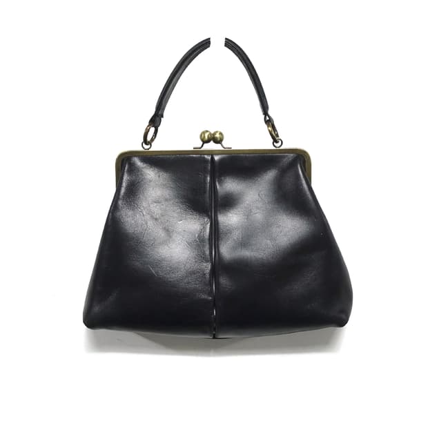 LEATHER 빈티지 레더 메탈프레임 클러치 숄더 토트백
