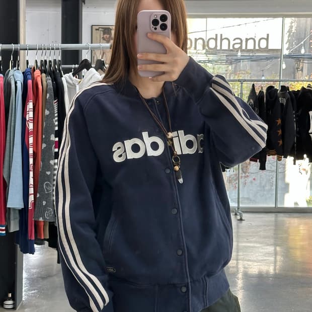 아디다스 올드스쿨 코튼 바시티자켓