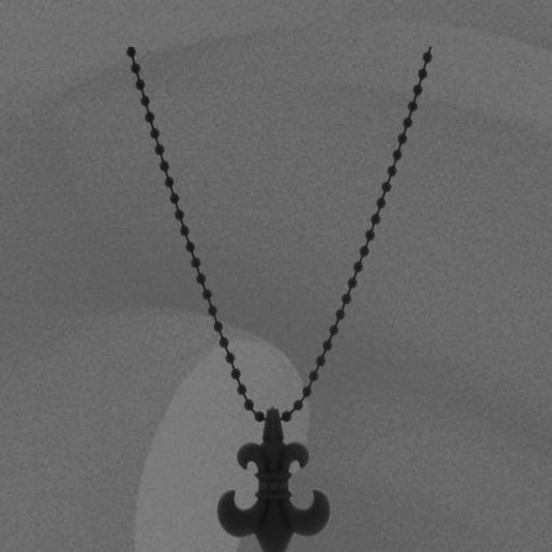 크롬하츠 실리크롬 플레어 팬던트 블랙