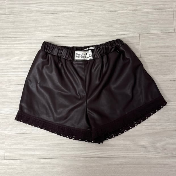 마르디메크르디 레더 레이스 쇼츠