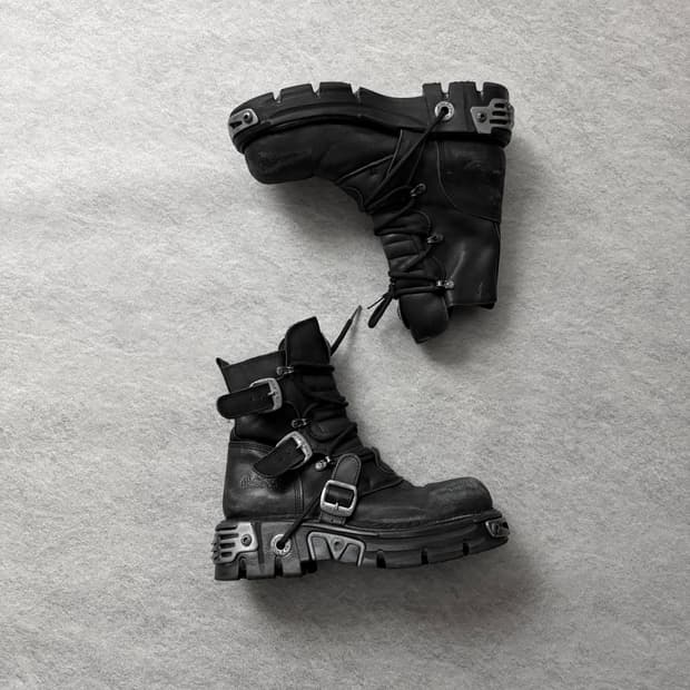 뉴락 메탈릭 하이탑부츠