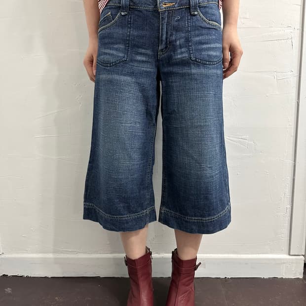 uniqlo denim half pants