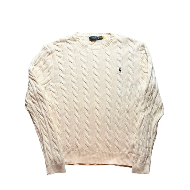 폴로 꽈배기 니트