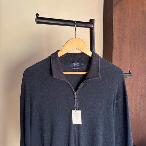 15478 - 폴로 랄프로렌 네이비 니트 집업 (피마 코튼)