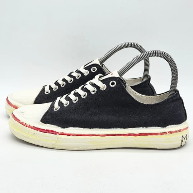  마르니 우먼스 GOOEY 로고 캔버스 스니커즈 블랙 (38) 