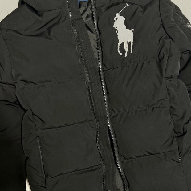 빅로고 폴로 패딩