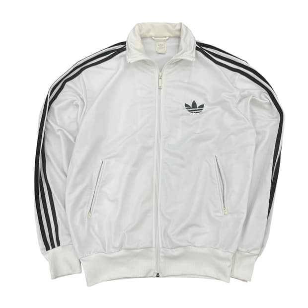 아디다스 흰색 3선 트랙 자켓