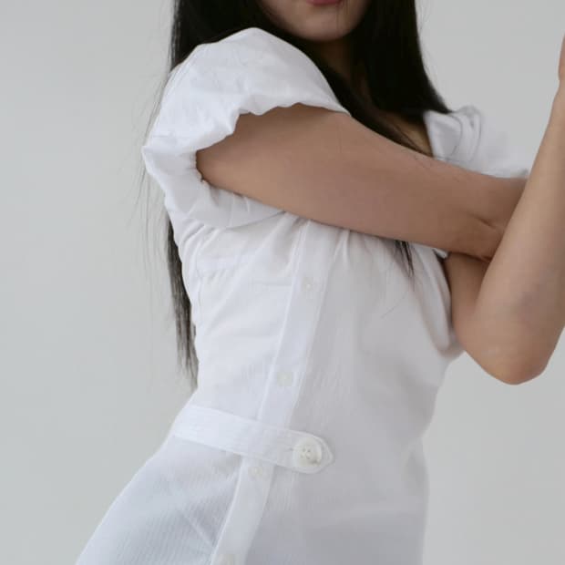 베이비랩 clover bl White Stripe 클로버 블라우스 