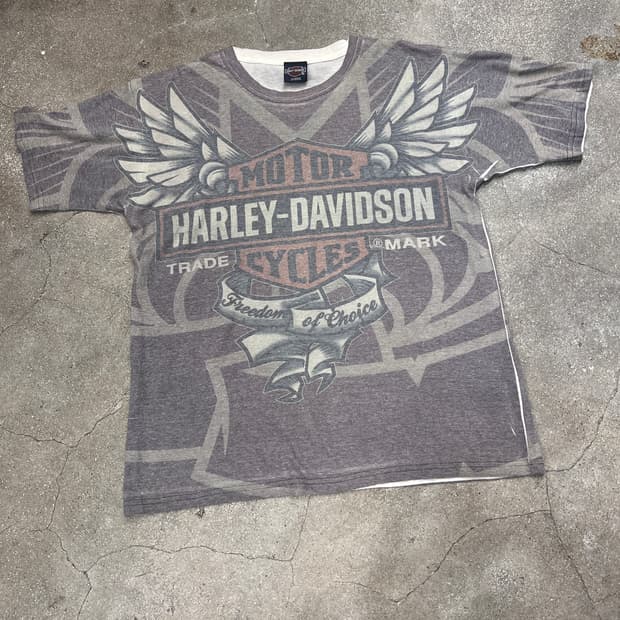 할리데이비슨 전사프린트 반팔 티셔츠