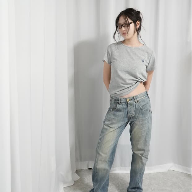 Armani Red Star Detail Jeans