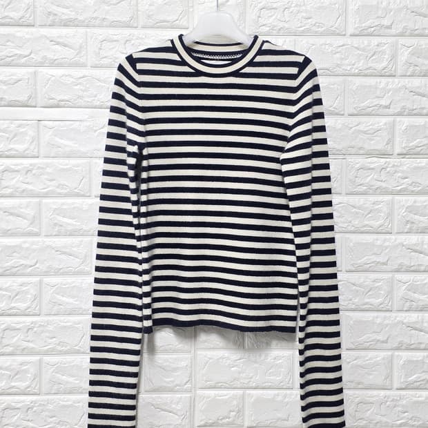 택포_ 캐시미어 스트라이프 니트 S