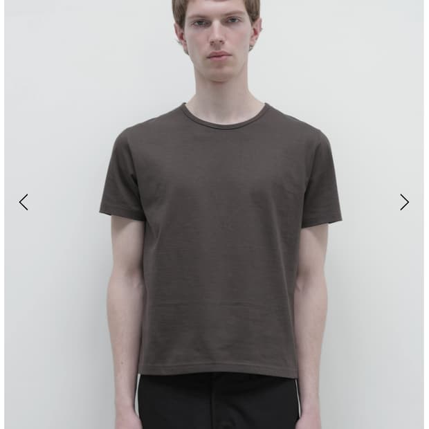 les pin t-shirt 차콜 브라운 46사이즈