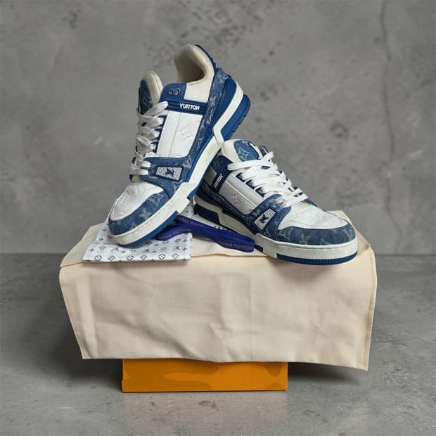 {클로젯}[8.5][풀구성]루이비통 LV트레이너 모노그램 데님 블루